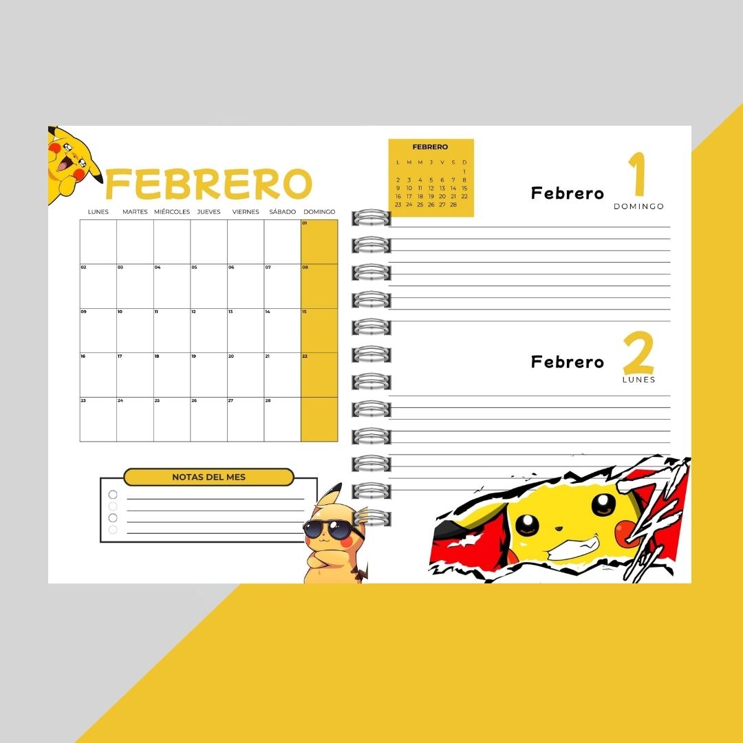 📒 Agenda Pikachu 2026 ⚡💛 - Imagen 3